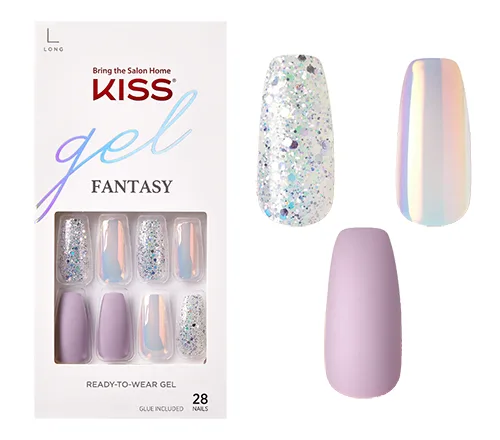 Kiss Gel Fantasy Ready to Wear Gel Press Ons - Rainbow Rings | Taylor Swift Midnights Inspired Press On Nails | Slashed Beauty