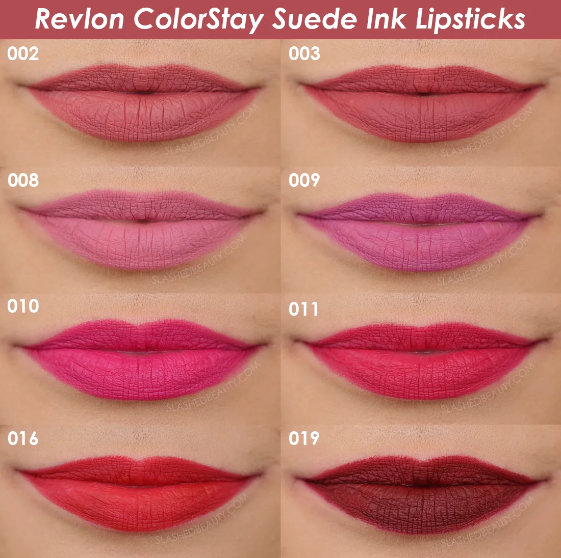 Revlon ColorStay Suede Ink Lipstick Swatches | Slashed Beauty