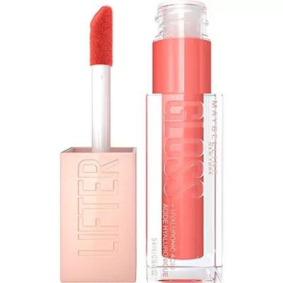 Maybelline Candy Drop Lifter Gloss in Peach Ring | Color of the Year: Peach Fuzz Makeup | Slashed Beauty
