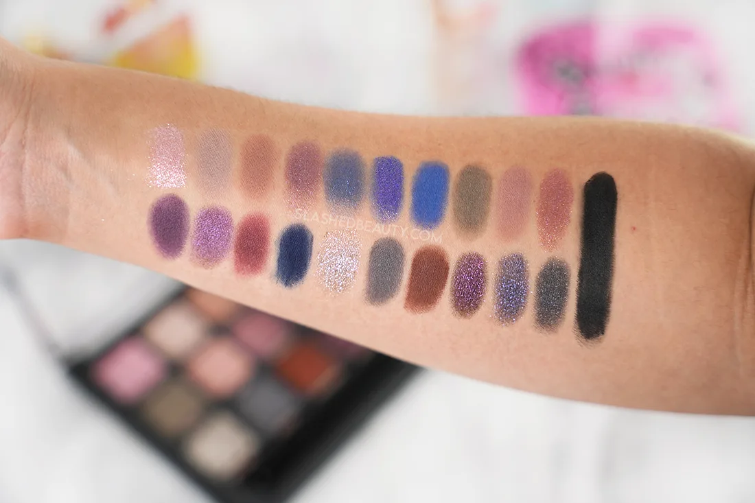 Profusion Twilight eyeshadow palette swatches on arm | Slashed Beauty