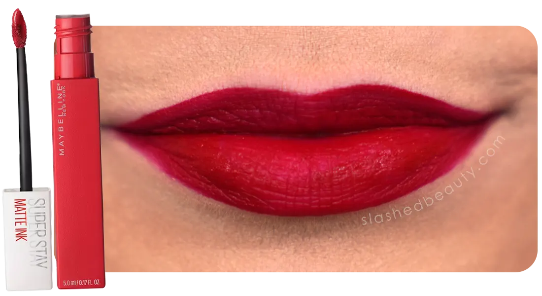 Maybelline SuperStay Matte Ink in Pioneer Lip Swatch Close Up | Slashed Beauty