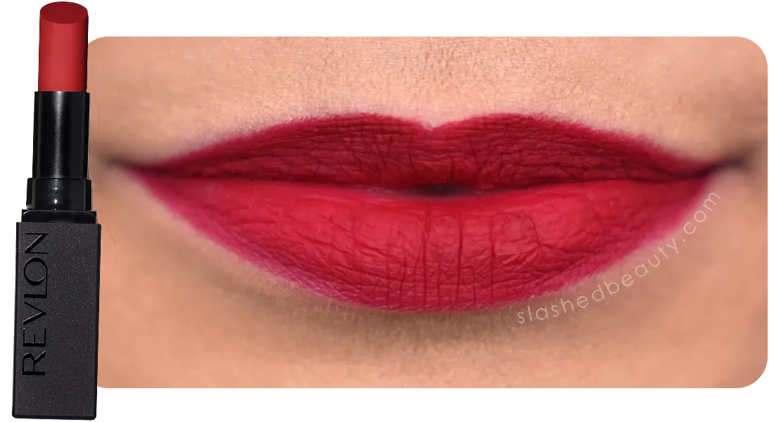 Revlon ColorStay Suede Ink Lipstick in Bread Winner Lip Swatch Close Up | Slashed Beauty